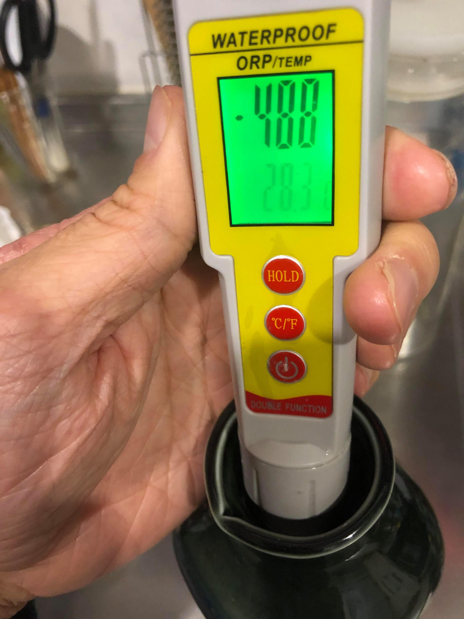 酸化還元電位計で還元茶計測